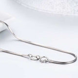 Slim Link Chain Necklace 925 Silver Women's Wedding Jewelry