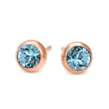 Vintage Green Emerald Stud Earring 14K Rose Gold Romantic Gift For Women Jewelry
