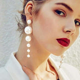 Vintage white pearl stud earrings for women with 14k yellow gold plating and zircon accents, perfect for parties and weddings