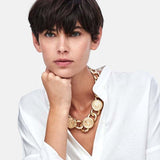 Luxury 14Kt Gold Necklace Women Wedding Party Jewelry