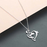 Luxury Gold Heart Pendant Necklace Women Link Chain Women Party Jewelry