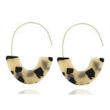 Luxury silver drop earrings for women with geometric acrylic design, trendy wedding jewelry
