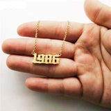 Birthday 18K Gold Necklace Date Year Number for Women Personalized Jewelry