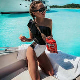 One Shoulder Summer Lace Monokini Beachwear Women Swimwear