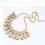 Green Water Drop Pendant Necklace Women Party Jewelry