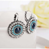 Vintage Silver Drop Earrings For Women Wedding Jewelry