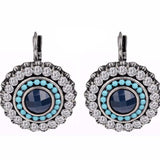 Vintage Silver Drop Earrings For Women Wedding Jewelry