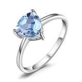 1.5Ct AMETHYST Engagement RING SILVER Women Wedding Jewelry