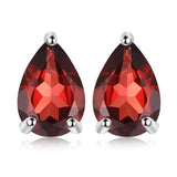 Natural Blue Amethyst  Stud Earrings 925 Sterling Silver Ruby Sapphire Emerald Topaz