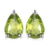 Natural Blue Amethyst  Stud Earrings 925 Sterling Silver Ruby Sapphire Emerald Topaz