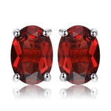 Natural Blue Amethyst  Stud Earrings 925 Sterling Silver Ruby Sapphire Emerald Topaz
