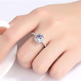 White Gold 925 Sterling Silver Ring For Women  Wedding Jewellery